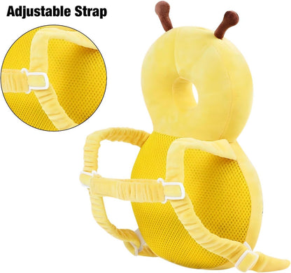 PandaEar Mochila de proteção para cabeça para bebês, protetor de cabeça para crianças pequenas que estão aprendendo a andar, almofada de proteção de cabeça ajustável e segura (amarela)