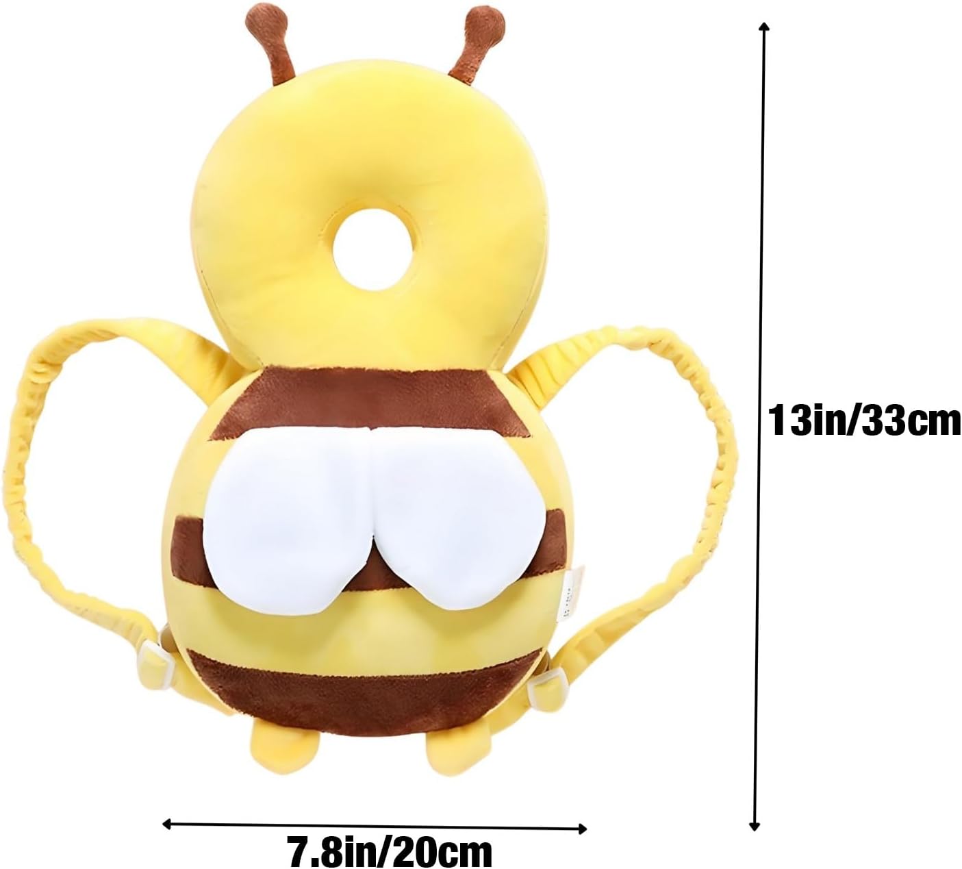PandaEar Mochila de proteção para cabeça para bebês, protetor de cabeça para crianças pequenas que estão aprendendo a andar, almofada de proteção de cabeça ajustável e segura (amarela)