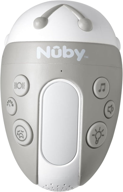 Nuby Cadeira de balanço para carrinho de bebê Jitterbug - 3 níveis de vibração | 20 sons suaves | Sensor de choro | Ajuste universal