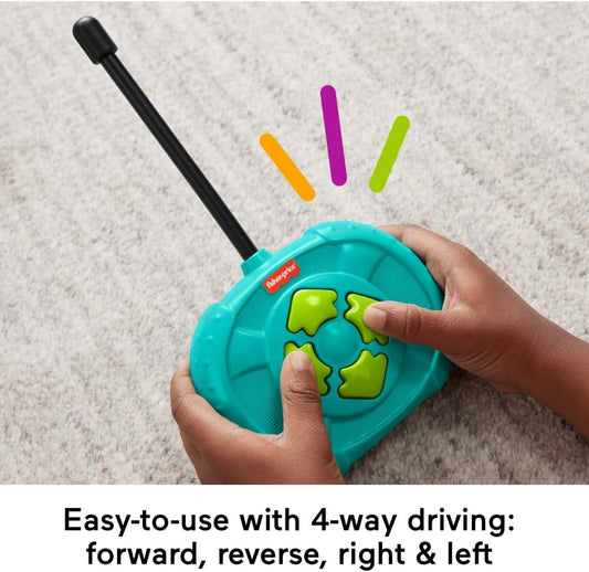 Fisher-Price Carrinho de brinquedo pré-escolar My Easy RC com controle remoto e 2 velocidades para crianças a partir de 3 anos, HYH28