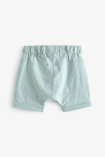 |Boy| Pacote Com 3 Shorts lEves De Jersey - Azul Mineral/Marrom Bronzeado/Cinza Carvão (3 meses - 7 anos)