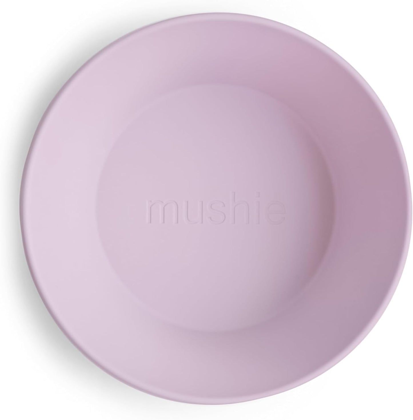 Mushie Tigelas para Jantar Infantil | Conjunto de 2 Tigelas Reutilizáveis Livres de BPA | Podem ser Lavadas na Lava-louças e Usadas no Micro-ondas | Fabricadas na Dinamarca | Redondas (Lilás Suave)
