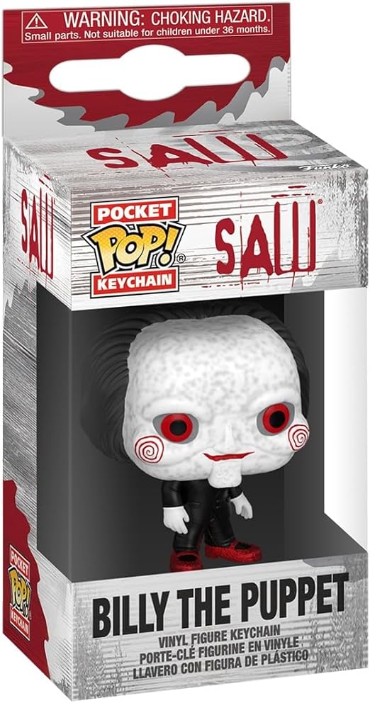 Funko Pop!: Chaveiro 10º Aniversário de Saw - Billy - Chaveiro Divertido - Miniatura Colecionável de Vinil - Ideal para Presentear - Produto Oficial - Fãs de Filmes - Miniatura