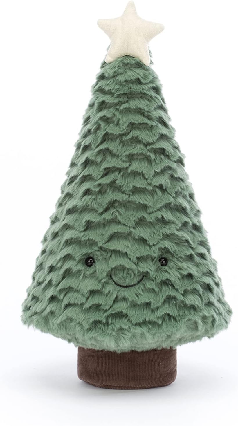 Jellycat Decoração de pelúcia colecionável para árvore de Natal Amuseable Blue Spruce