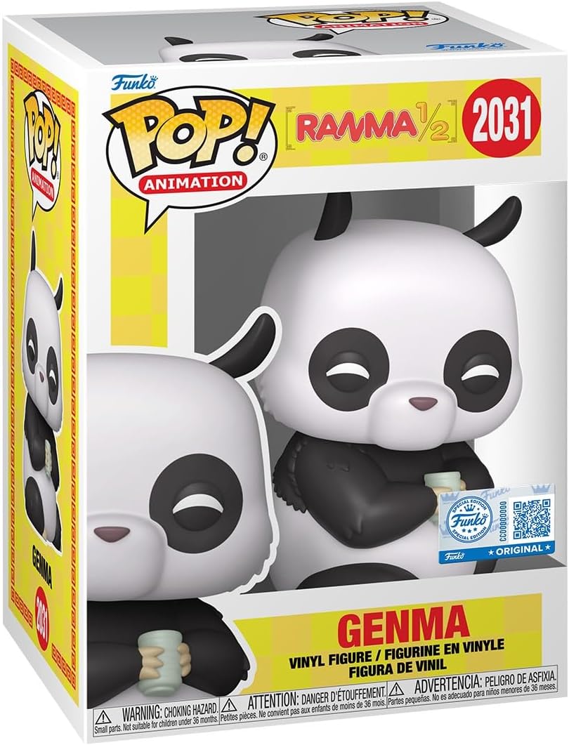 Funko Pop! Animation: R1/2 - Genma - Gebma - (Panda) - Ranma 1/2 - Exclusivo da Amazon - Figura de vinil colecionável - Ideia de presente - Produtos oficiais - Brinquedos para crianças e adultos - Fãs de anime