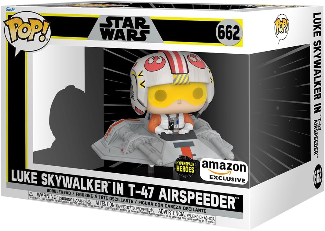 Funko POP! Rides: Star Wars - Luke no T-47 Airspeeder - Exclusivo da Amazon - Figura de vinil colecionável - Ideia de presente - Produtos oficiais - Brinquedos para crianças e adultos - Fãs de cinema