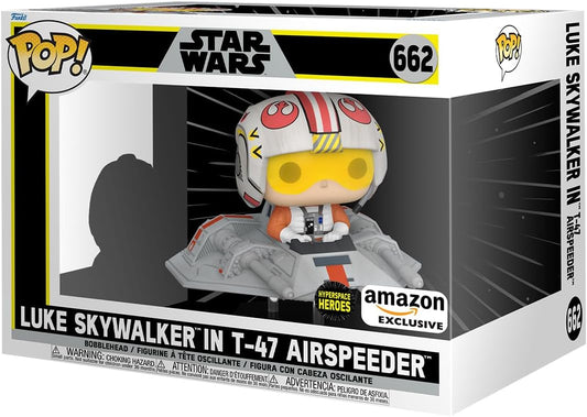 Funko POP! Rides: Star Wars - Luke no T-47 Airspeeder - Exclusivo da Amazon - Figura de vinil colecionável - Ideia de presente - Produtos oficiais - Brinquedos para crianças e adultos - Fãs de cinema