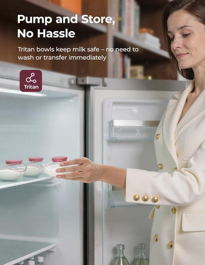 Momcozy Bomba de amamentação mãos livres Mobile Flow | Versão M9 atualizada, controle elétrico e por aplicativo, múltiplos modos personalizados e 15 níveis, bomba de amamentação portátil, 24 mm (vermelho aconchegante, pacote com 2 unidades)