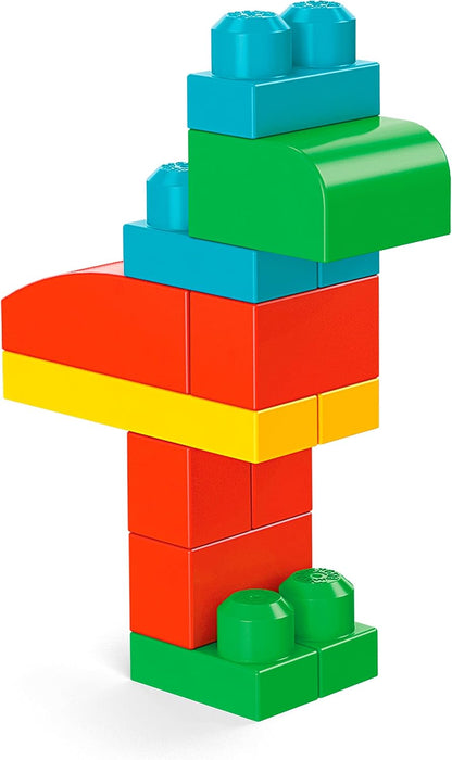 MEGA Conjunto de construção de brinquedo BLOKS Skyhigh Building com 100 blocos de construção grandes e coloridos, conjunto de presente para meninos e meninas, de 1 ano ou mais