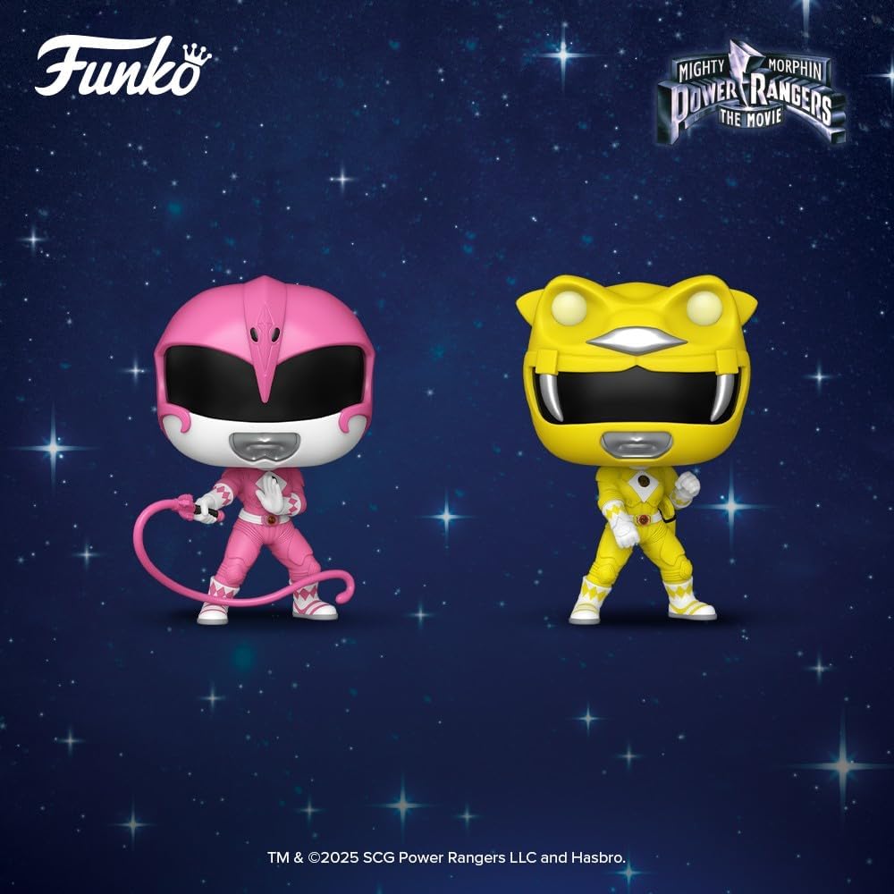 Funko Pop! Filmes: Mighty Morphin Power Rangers - Ranger Rosa - Figura de Vinil Colecionável - Ideia para Presente - Produtos Oficiais - Brinquedos para Crianças e Adultos - Fãs de Cinema