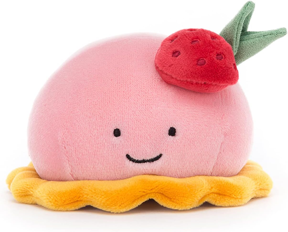 Jellycat Pretty Patisserie Dome Framboise Decoração de pelúcia colecionável