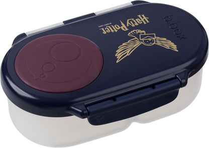 b.box Lancheira Harry Potter | Mini lancheira Bento com 2 compartimentos à prova de vazamentos | Ideal para lanches e refeições infantis | Comporta uma fruta inteira | Livre de BPA