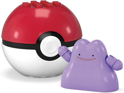 Mega Brands Pokémon Construx em Pokébola (Séries Evergreen e Generations) – (Ditto) Produtos oficialmente licenciados