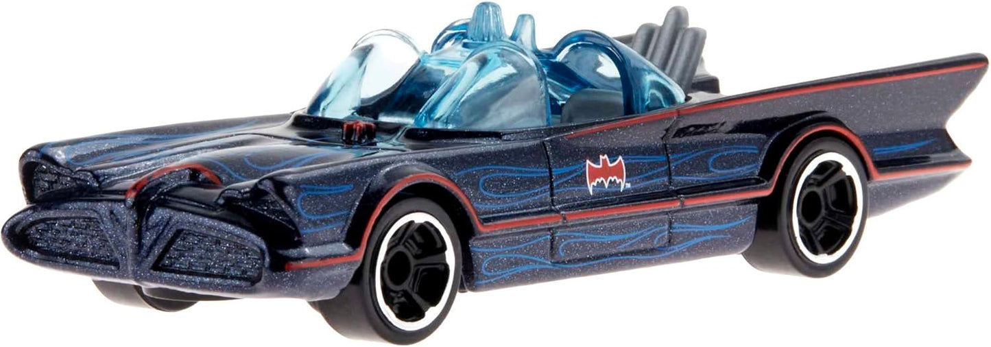 Hot Wheels Batmóvel, 1 carrinho de brinquedo em escala 1:64, veículo colecionável do Batmóvel da DC, brinquedo para fãs do Batman e crianças, HMV72 (modelos sortidos)
