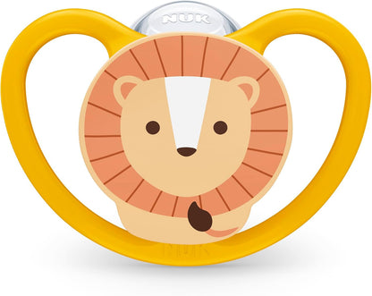 NUK Chupetas Perfect Match Air | 18-36 Meses | Chupetas Ortodônticas que Permitem a Circulação de Ar e Previnem Irritações pela Saliva | 95% de Aceitação pelos Bebês** | Leão e Zebra | 2 Unidades