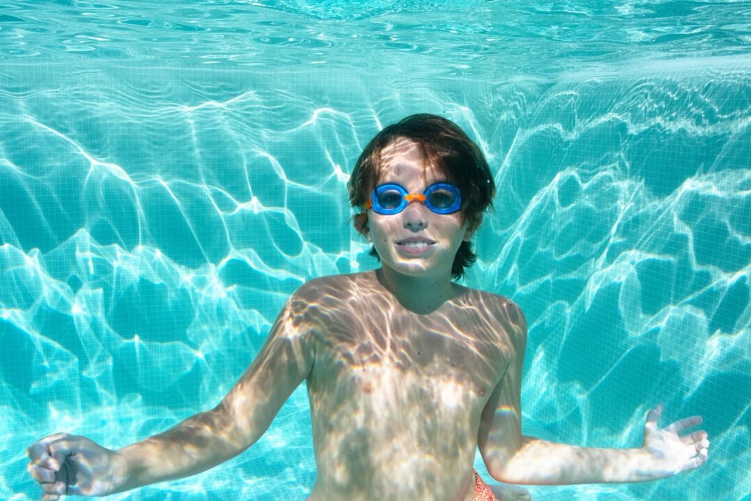 Zoggs Óculos de natação para crianças Little Ripper, óculos de natação com proteção UV, alça de óculos para crianças com ajuste de deslizamento dividido, lentes de óculos de natação rosa sem neblina, óculos para crianças de 0 a 6 anos