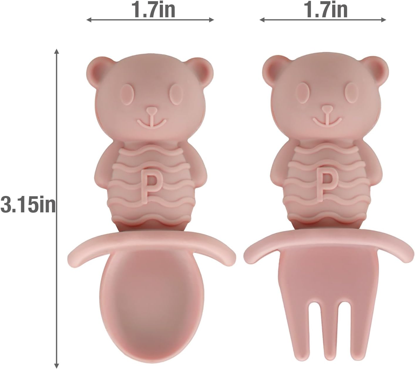 PandaEar Conjunto de 6 Colheres de Desmame para Bebês, para Alimentação Autodirigida a partir de 4 a 6 Meses | Conjunto de Colheres e Garfos de Silicone para Bebês e Crianças Pequenas, com Design Antiengasgo |