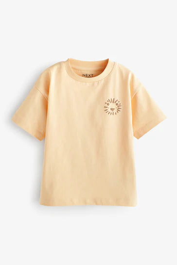 |Boy| Camiseta Simples De Manga Curta - Amarelo Buttermilk (3 Meses - 7 Anos)