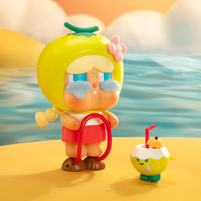 POP MART Crybaby Coconut Figura-Personagem Articulado Verde Design Premium Presentes para Mulheres Brinquedo Colecionável Favorito dos Fãs Figura de Ação de Brinquedo de Arte