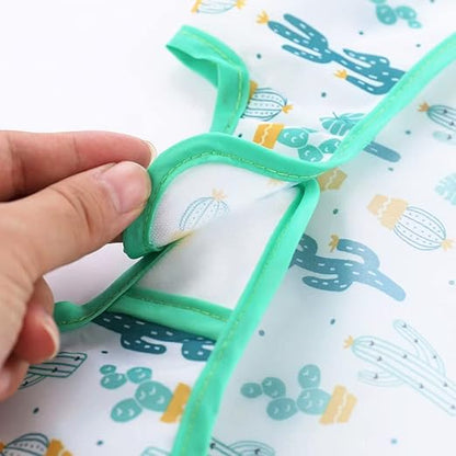 PandaEar Conjunto de 3 Babadores para Desmame com Mangas Compridas | Babadores Impermeáveis para Bebês de 6 a 24 Meses