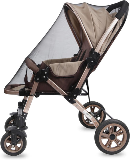 PandaEar Conjunto de 2 Mosquiteiros para Carrinho de Bebê, Mosquiteiro Universal para Carrinho, Capa de Rede para Carrinho de Bebê, Cadeirinha de Carro, Moisés, Berço - Preto