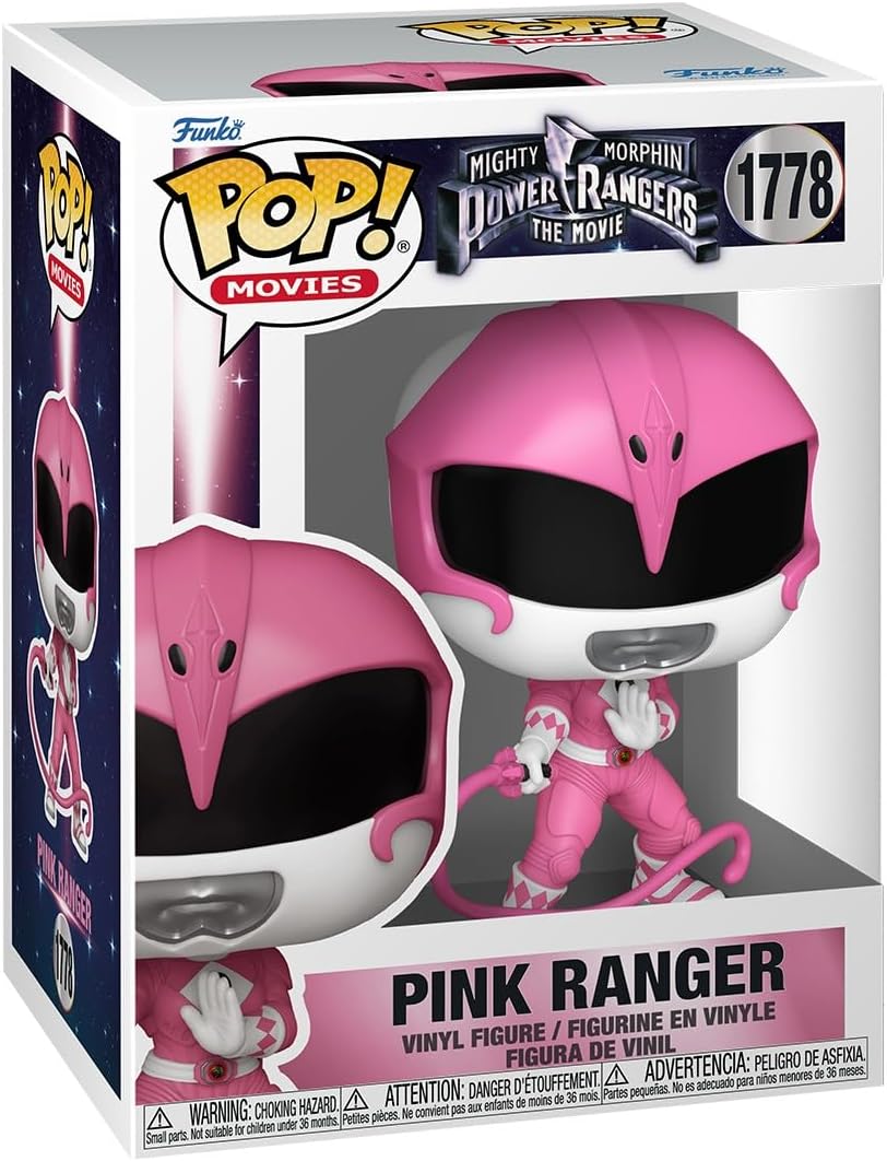 Funko Pop! Filmes: Mighty Morphin Power Rangers - Ranger Rosa - Figura de Vinil Colecionável - Ideia para Presente - Produtos Oficiais - Brinquedos para Crianças e Adultos - Fãs de Cinema