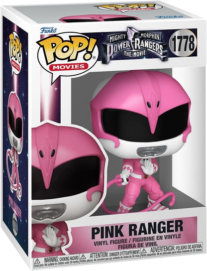Funko Pop! Filmes: Mighty Morphin Power Rangers - Ranger Rosa - Figura de Vinil Colecionável - Ideia para Presente - Produtos Oficiais - Brinquedos para Crianças e Adultos - Fãs de Cinema