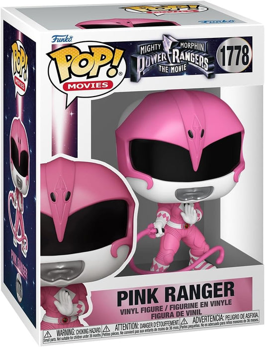 Funko Pop! Filmes: Mighty Morphin Power Rangers - Ranger Rosa - Figura de Vinil Colecionável - Ideia para Presente - Produtos Oficiais - Brinquedos para Crianças e Adultos - Fãs de Cinema