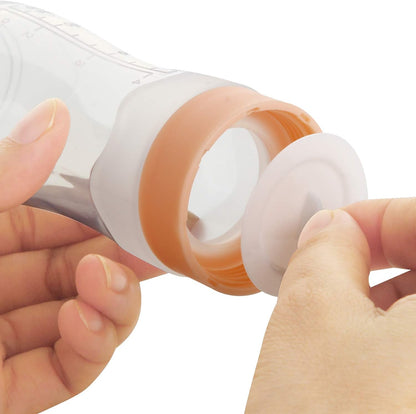 PandaEar (Pacote com 2) Colher Dosadora de Silicone para Papinha de Bebê | Alimentador de Frutas Infantil de 120ml | Ideal para Viagens | Azul