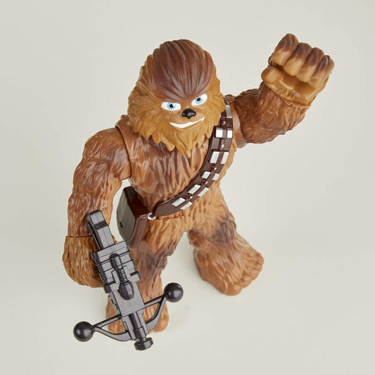 Star Wars Figura de ação Chewbacca Mega Mighties de 25 cm da linha Galactic Heroes com acessório de besta, brinquedo para crianças a partir de 3 anos.