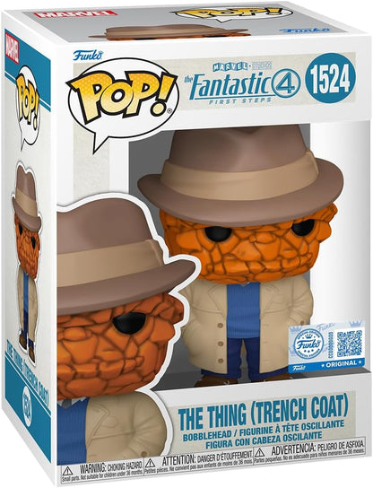 Funko Pop! Marvel: Quarteto Fantástico (2025) - The Thing (Trench Coat) - Exclusivo da Amazon - Figura de vinil colecionável - Ideia de presente - Produtos oficiais - Brinquedos para crianças e adultos - Fãs de cinema