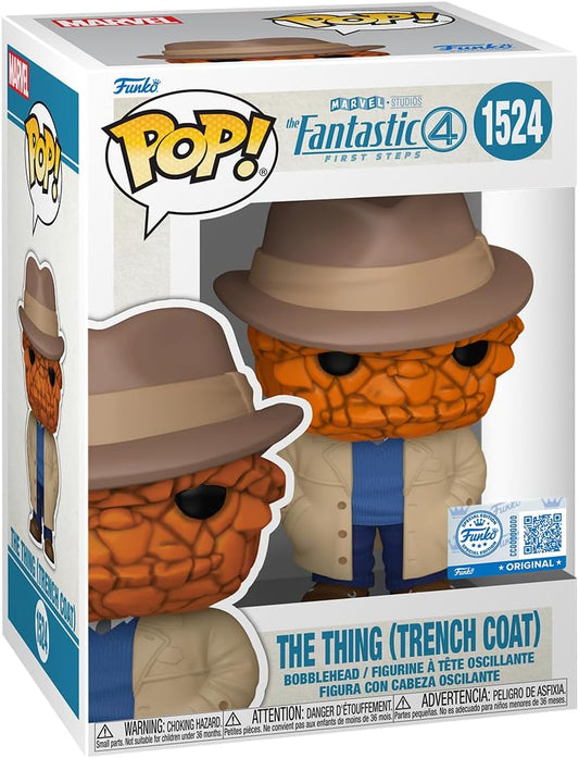 Funko Pop! Marvel: Quarteto Fantástico (2025) - The Thing (Trench Coat) - Exclusivo da Amazon - Figura de vinil colecionável - Ideia de presente - Produtos oficiais - Brinquedos para crianças e adultos - Fãs de cinema