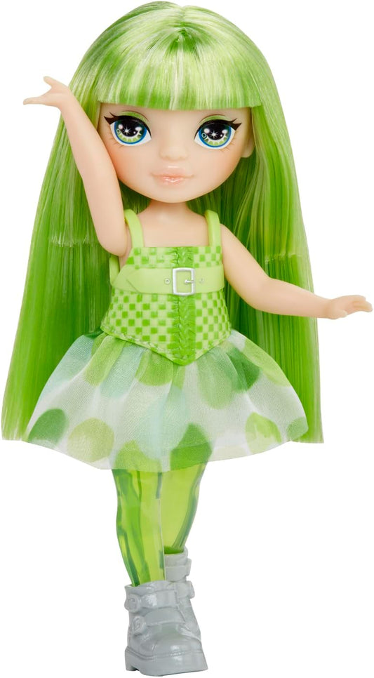 Rainbow High Littles Fadas Fantasia Arco-Íris e Bichinho de Estimação - Esmeralda, Verde - Boneca pequena articulada de 14 cm e dragão de estimação com asas de fada intercambiáveis, presente fofo para crianças a partir de 4 anos