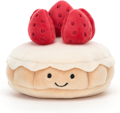 Jellycat Pretty Patisserie Tarte au Fraises Decoração de pelúcia colecionável