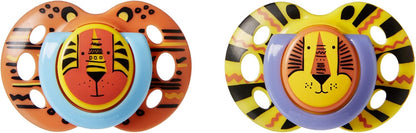 Tommee Tippee Chupetas Fun Style, 18-36 m, pacote com 2, design ortodôntico simétrico, silicone sem BPA, as cores podem variar