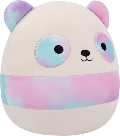 Squishmallows Original de 12 polegadas – Jonah, o Panda Tie-Dye Roxo e Rosa | Pelúcia Oficial Jazwares (Tamanho Médio)