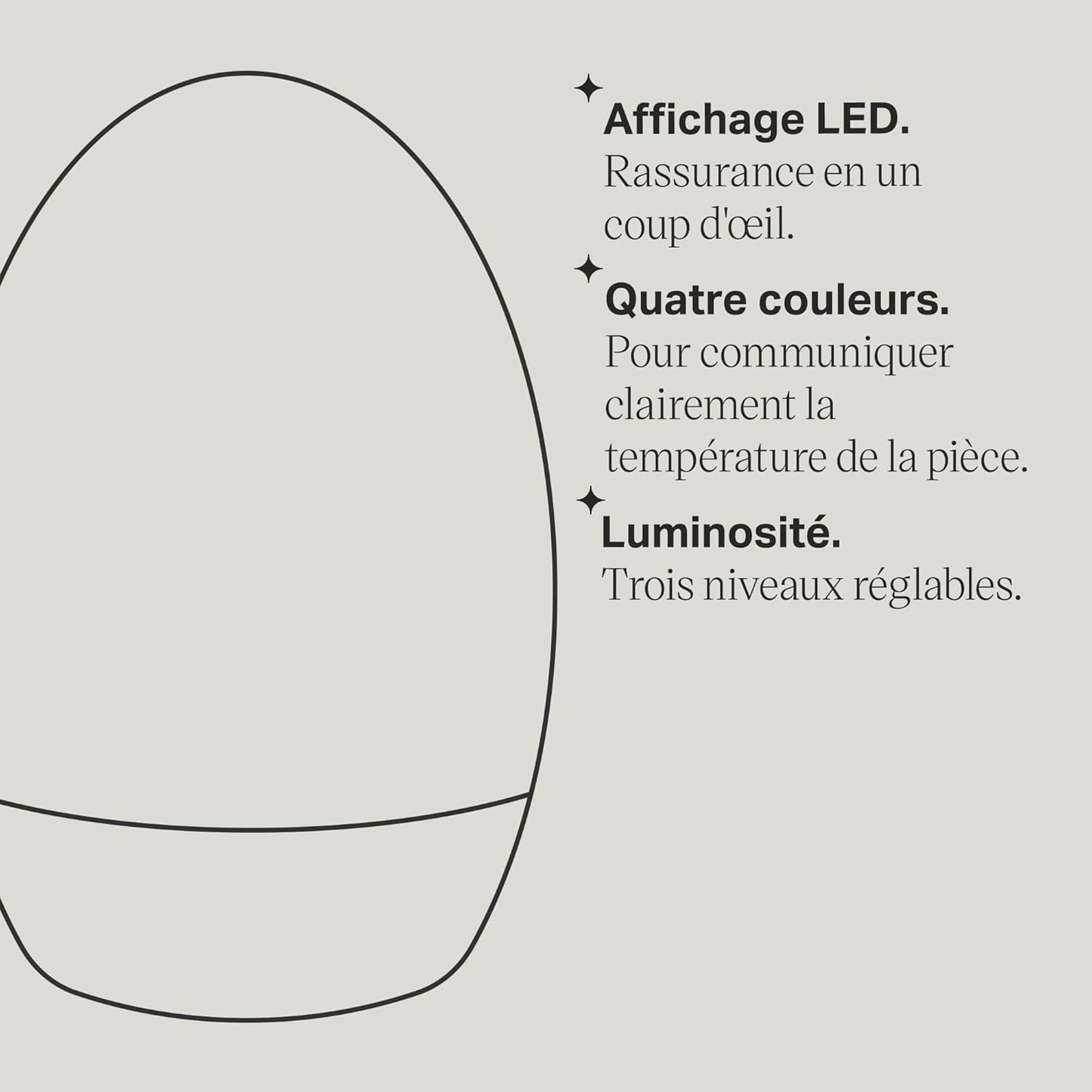 Tommee Tippee GroEgg2, luz noturna infantil, LED com mudança de cor e visor digital de temperatura ambiente para um sono mais seguro, brilho ajustável, capa de silicone, recarregável via USB.