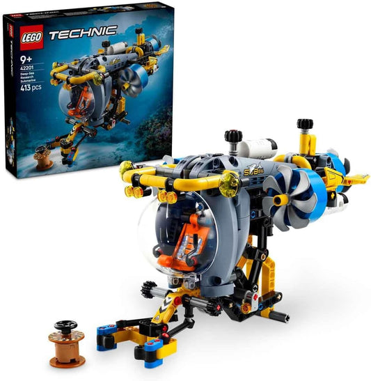 LEGO Brinquedo submarino Technic Deep-Sea Research - Conjunto de veículos com hélices giratórias, tanques de ar e uma cabine para brincadeiras imaginativas - Presente de aniversário para meninos e meninas com mais de 9 anos