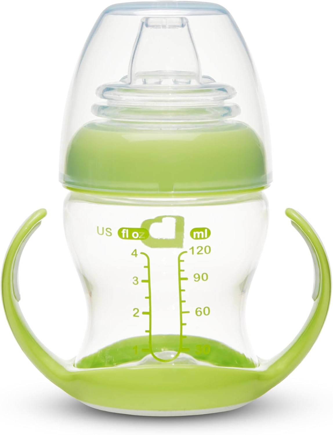 Munchkin Kit com 2 Copos de Transição Suave para Bebês | Garrafa Transparente | 118 ml | Azul/Verde