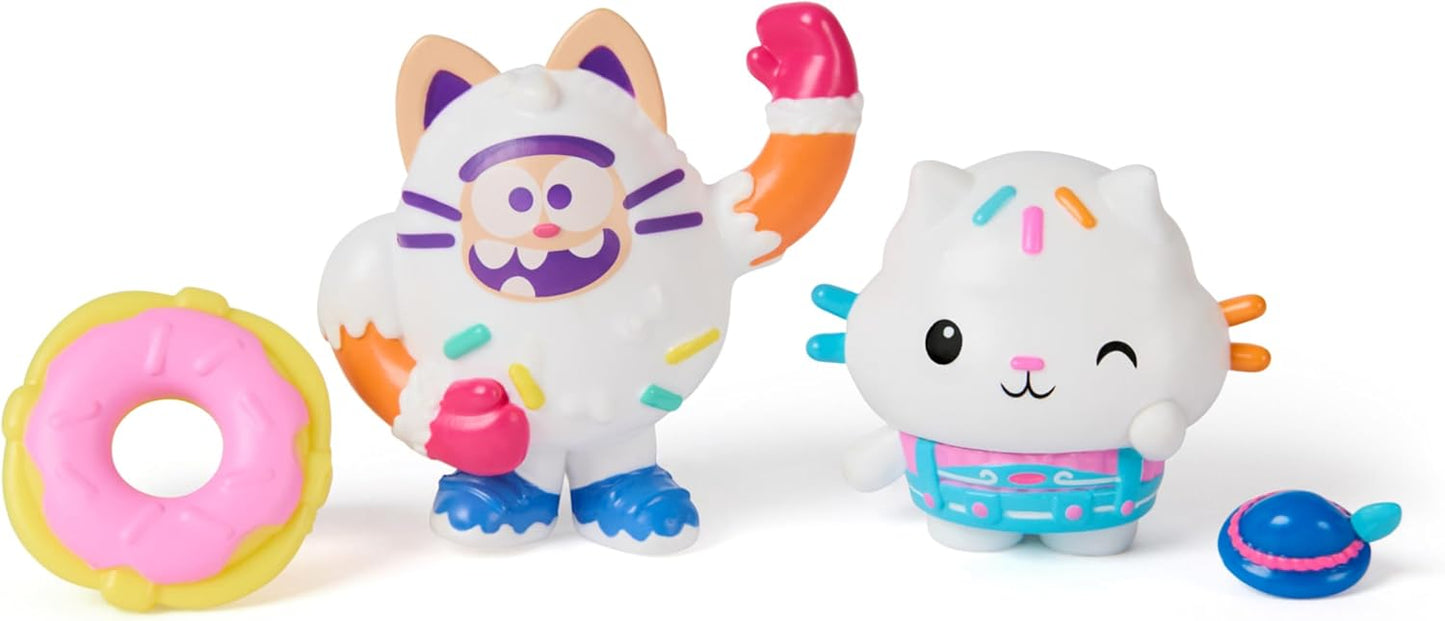Casa de Bonecas da Gabby: O Filme, Cakey Cat e Cookie Bobby, Figuras de Brinquedo com 2 Acessórios, Brinquedos Infantis para Meninas e Meninos a partir de 3 Anos