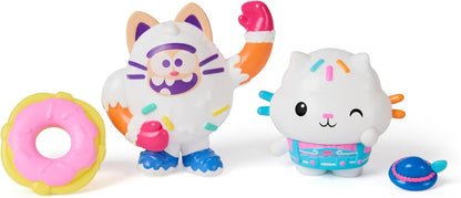 Casa de Bonecas da Gabby: O Filme, Cakey Cat e Cookie Bobby, Figuras de Brinquedo com 2 Acessórios, Brinquedos Infantis para Meninas e Meninos a partir de 3 Anos