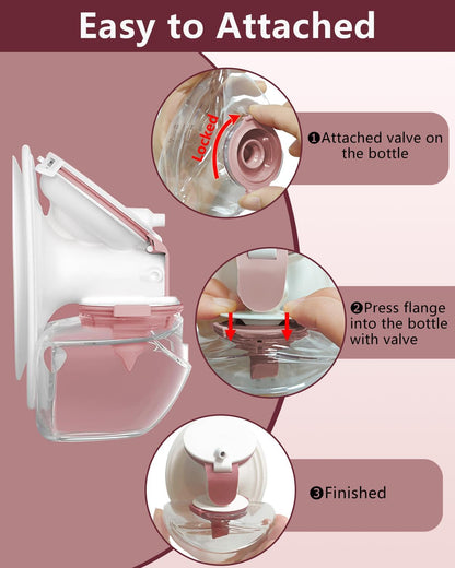Momcozy M9 Kit de acessórios de reposição para bomba tira-leite , incluindo válvula, diafragma, flange de 24 mm e coletor (2 unidades - frasco vermelho).