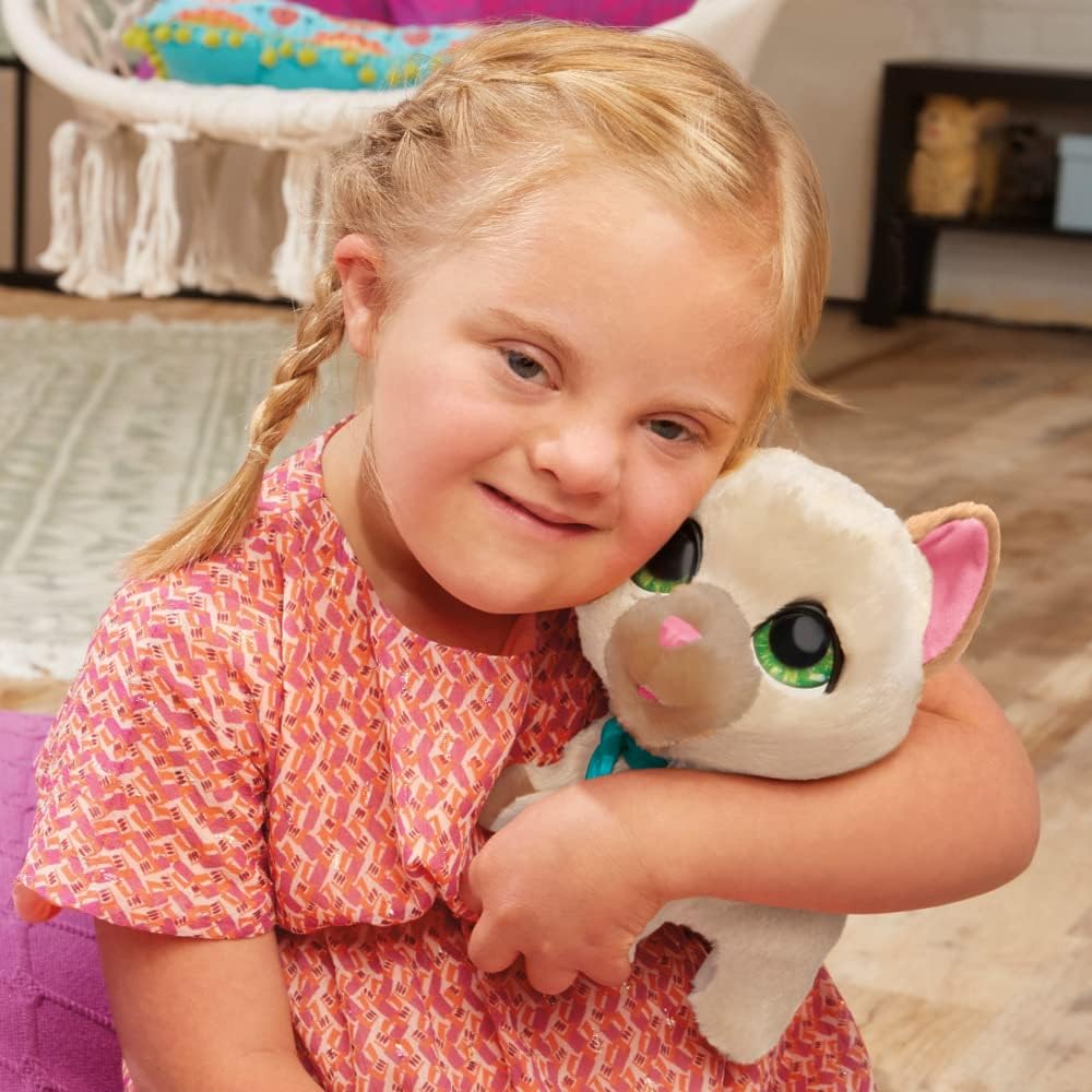 FurReal friends Walkalots Large Racker Gato de Juguete Interactivo para Caminar con Sonidos y Reacciones para niños de 4 años