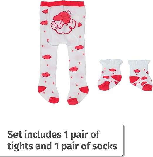 Baby Annabell Meias e collants em dois modelos sortidos para bonecas de 43 cm, pacote com 1 collant e 1 par de meias para boneca, para crianças a partir de 3 anos, 710807 Zapf Creation