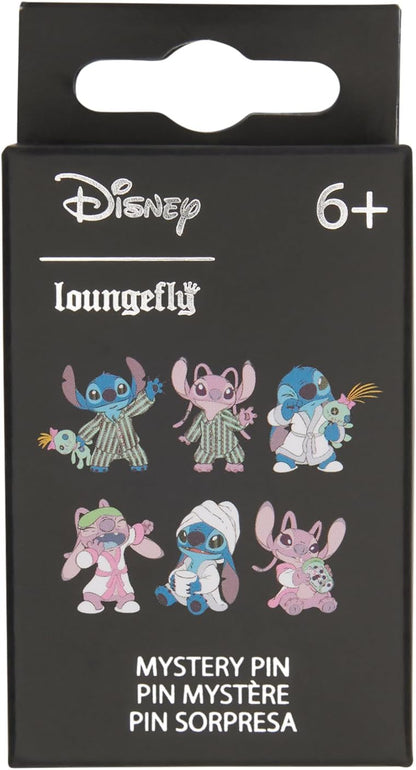 Loungefly - Disney - Stitch - Stich & Angel In Pyjamas Pin de esmalte - 1 de 6 para colecionar - Os estilos variam - Lilo e Stitch - Pins de esmalte para caixa surpresa - Broche fofo e colecionável - para mochilas e bolsas