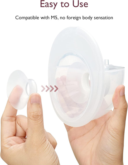 Inserto de brida Momcozy de 17 mm compatible con Momcozy M5. Accesorios de recambio originales para extractor de leche M5, 1 unidad (17 mm)