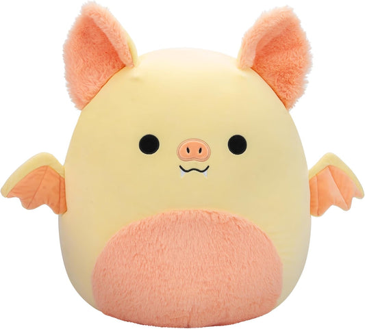 Squishmallows SQCR05482 16 pulgadas - Meghan el murciélago crema y rosa con barriga peluda, multicolor