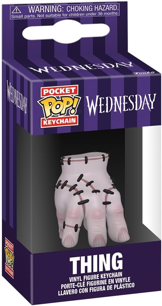 Funko Pop!: Chaveiro Wednesday - Chaveiro divertido do Coisa - Miniatura colecionável - Ideal para lembrancinhas - Ideia de presente - Produto oficial - Fãs da série - Decoração para mochila