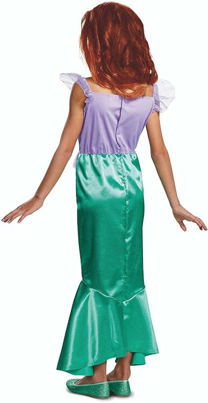 DISGUISE Disfraz Oficial Clásico de Disney Ariel, Disfraz de Sirenita Infantil, Vestido de Sirena para Niña, Disfraz de Ariel para Niña, Traje de Pez, Disfraces del Día Mundial del Libro para Niña