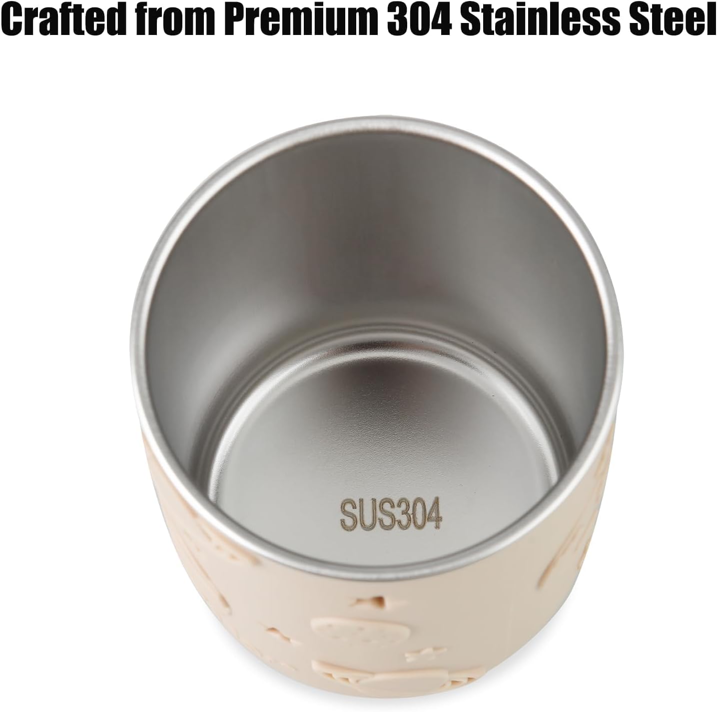 PandaEar Conjunto de 2 Copos de Treinamento em Aço Inoxidável – Copo para Bebê a partir de 6 Meses, Copo Antivazamento com Canudo, Copo com Canudo para Bebê e Copo de Introdução Alimentar para Crianças, Copo Antivazamento (260ml)